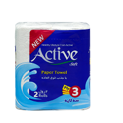 اکتیو دستمال حوله 2قلو 4لایه